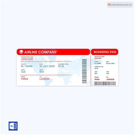 10 Free Boarding Pass Templates (Edit and Printable).